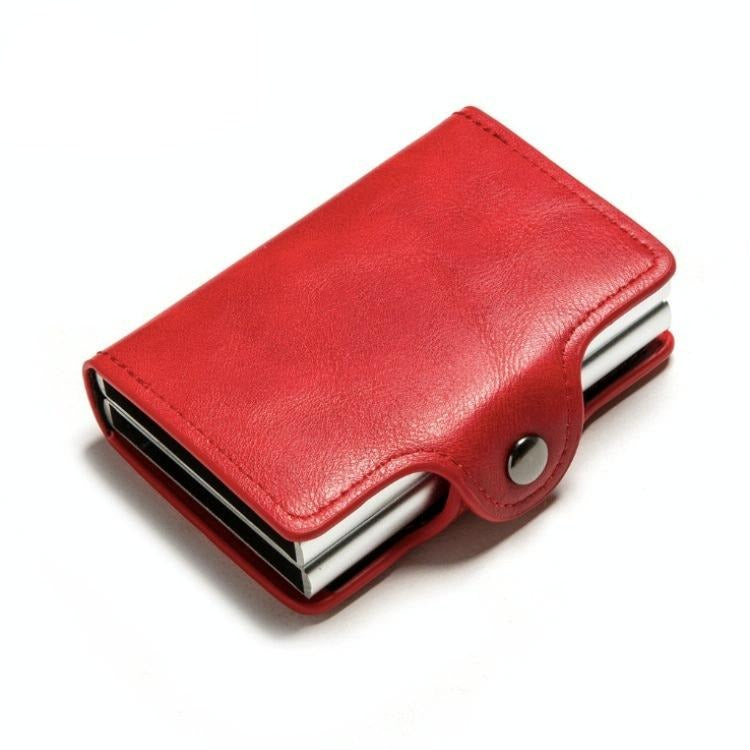 Automatic Pop Up Rfid Metal Card Holder - Coffee