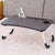 Portable Folding Desk with Fan & Lamp - Compact Design - White Maple