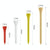 40 Wooden Golf Tees with Ball Holder - 83Mm