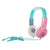 Portable Children'S Wired Headphones - Pink Green