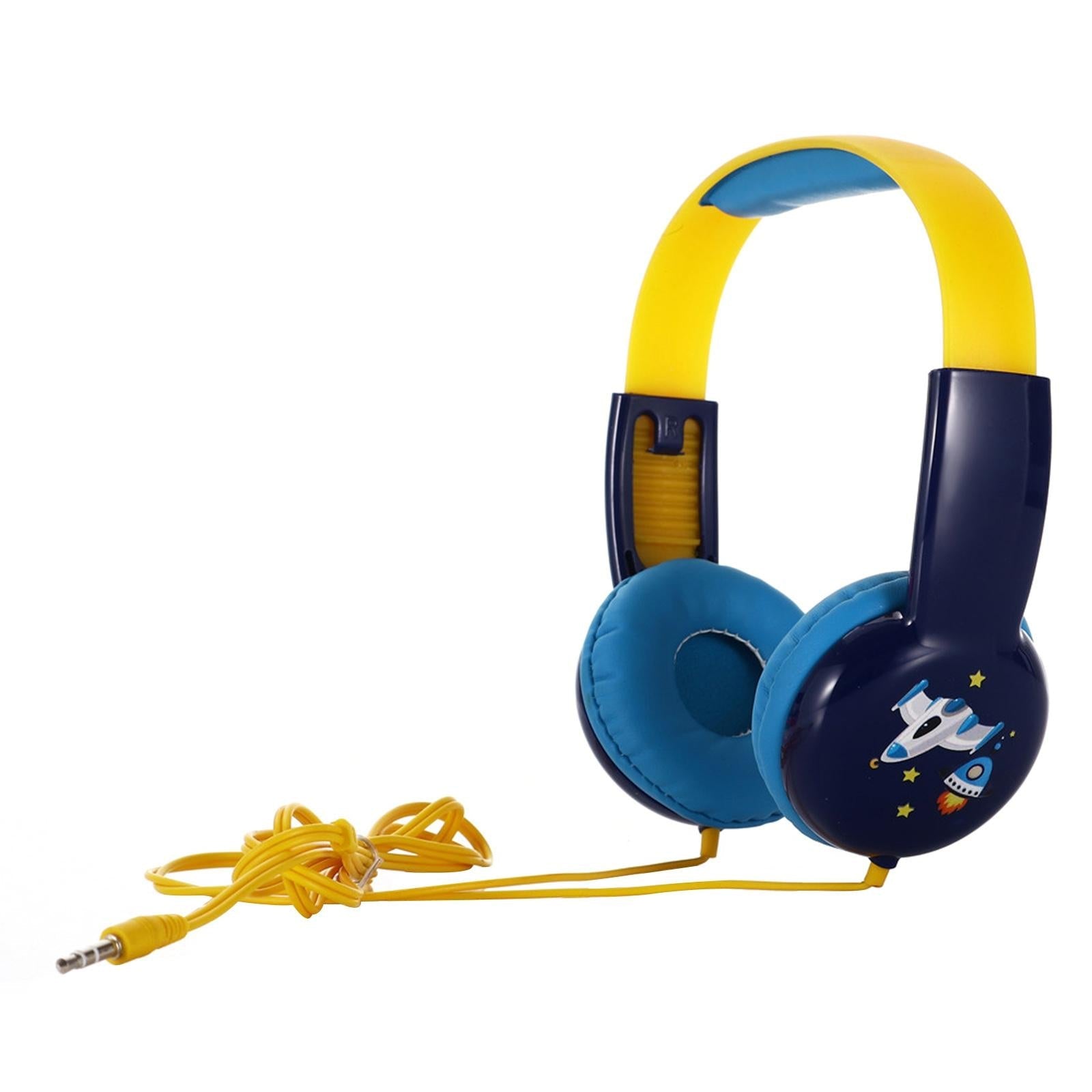 Portable Children'S Wired Headphones - Pink Green