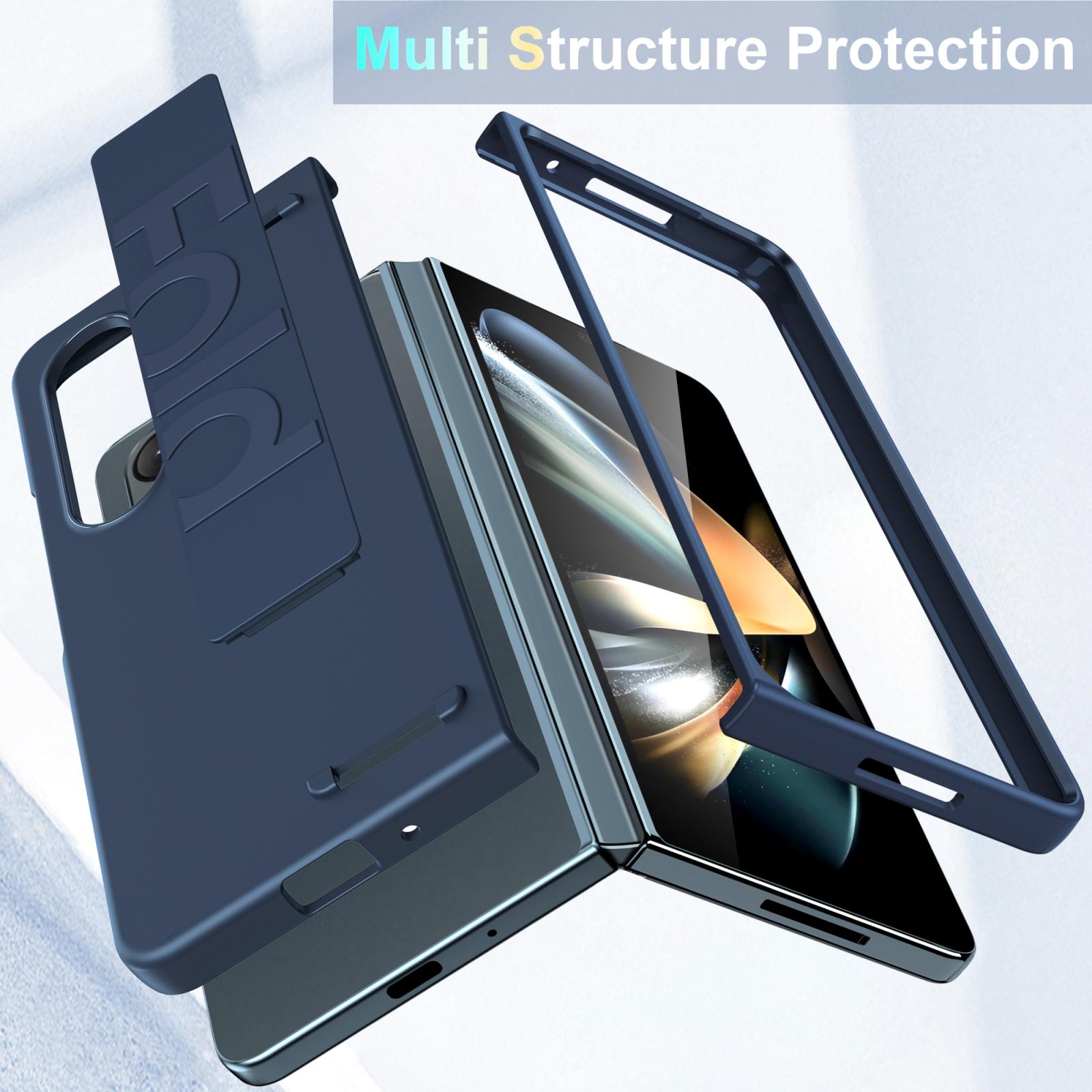 For Samsung Galaxy Z Fold4 5G Silicone Wristband Foldable Phone Case - Clear