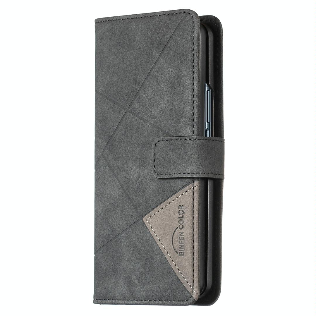 For Samsung Galaxy Z Fold4 5G Magnetic Rhombus Texture Case - Green