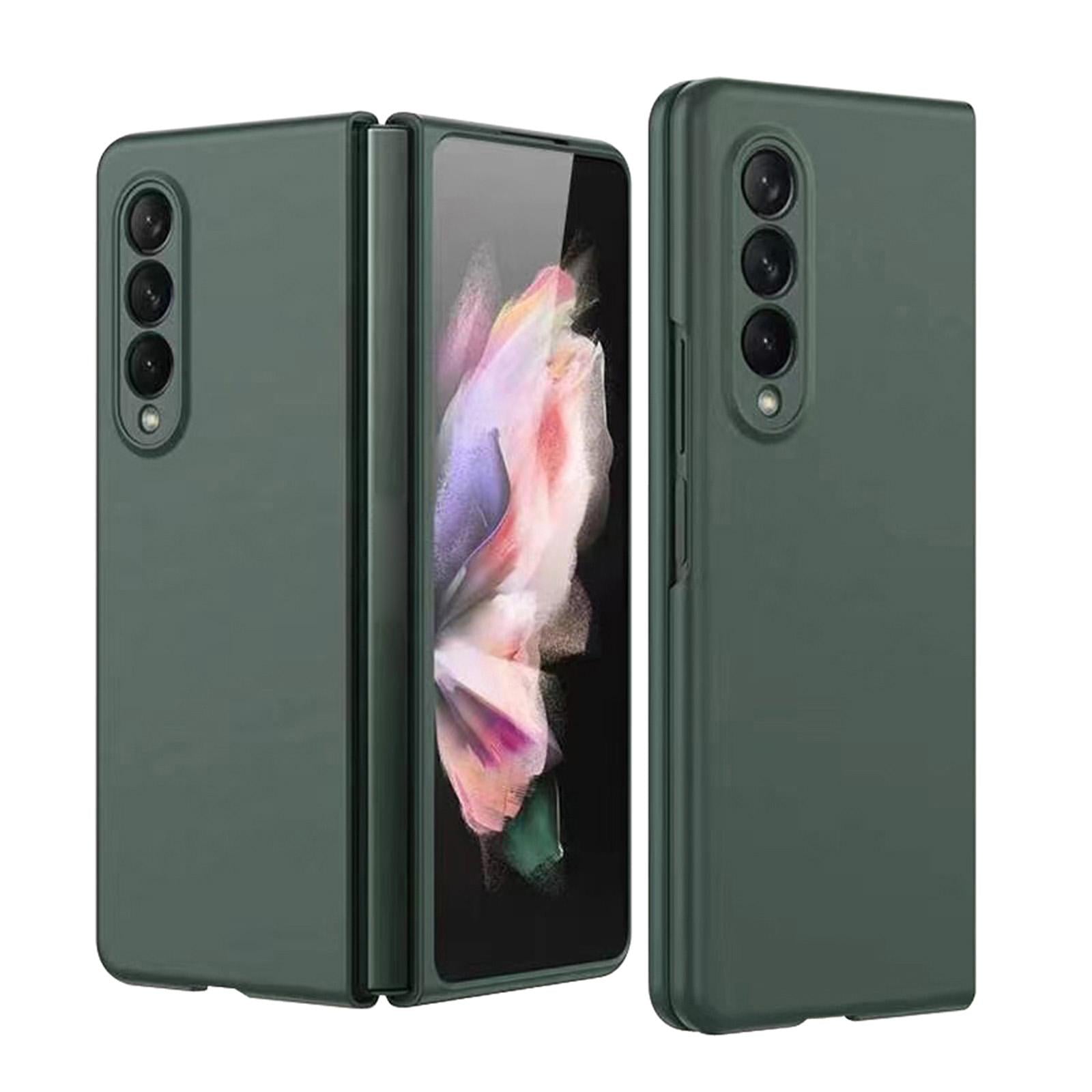 For Samsung Galaxy Z Fold4 5G Foldable Metal-Look Phone Case - Green