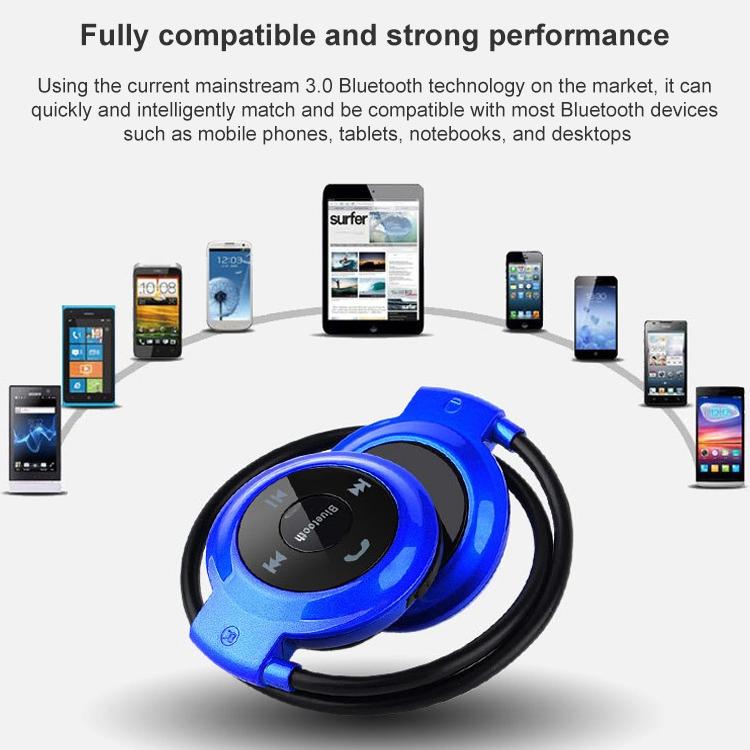 Wireless Mini-503 Earphones with Fm Radio & 32gb Tf Card Support - Gold