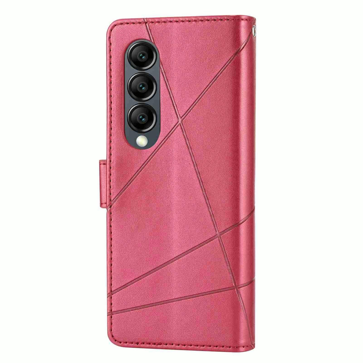 For Samsung Galaxy Z Fold4 5G Embossed Pu Leather Phone Case - Brown