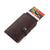 Rfid-protected Leather Card Wallet - Pu Material - Coffee