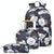 Small Fresh Printed Backpack Set - 3 Pieces for Students - Pink