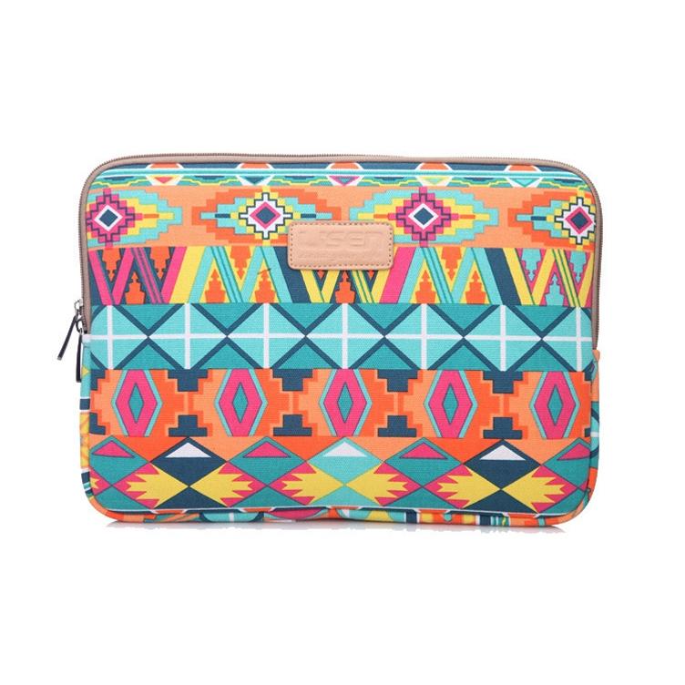11.6 Inch Lingge Laptop Liner Bag with Stylish Pattern - Rose Red Pattern Geometry