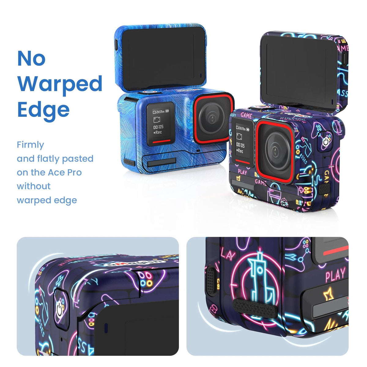 Sports Camera Accessories for Insta360 Ace Pro - Amagisn Body Sticker - Feather