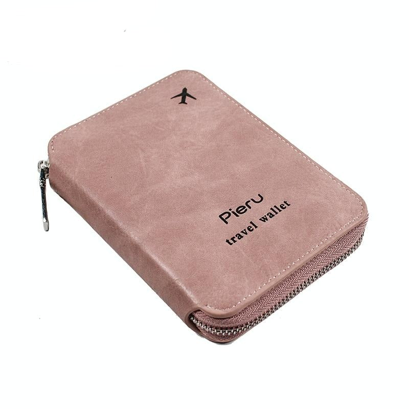 Rfid-blocking Travel Document Pouch - Coffee