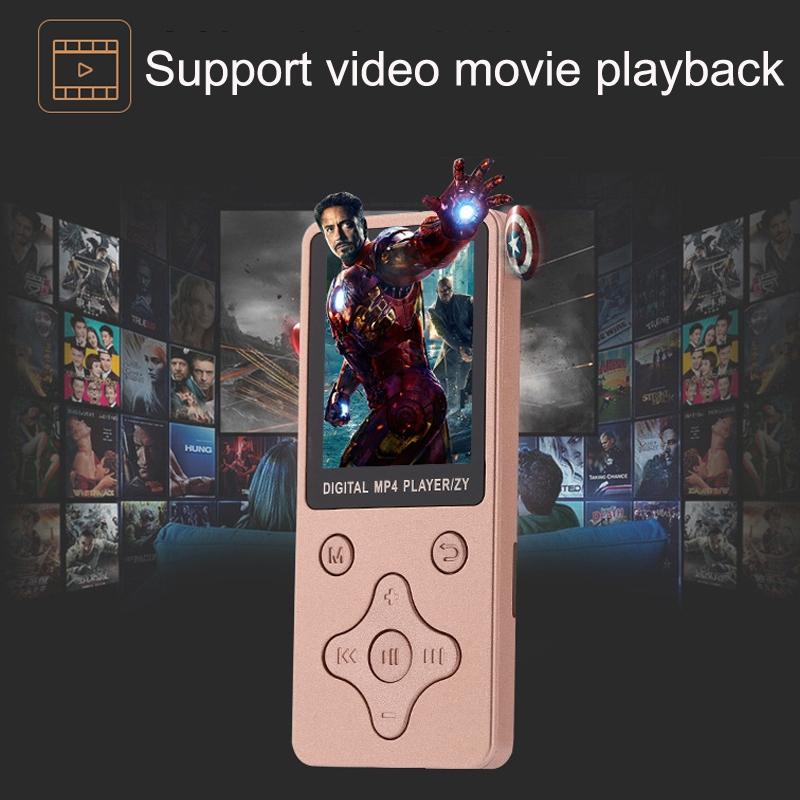 Ultra Thin Lossless Mp4 Player With Hd Video & Sound Quality - Rose Gold