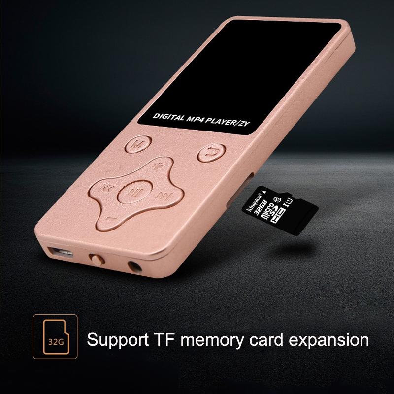 Ultra Thin Lossless Mp4 Player With Hd Video & Sound Quality - Rose Gold