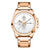 Men Pilot Series Multifunctional Quartz Watch with Steel Band - Coffee + Rose Gold