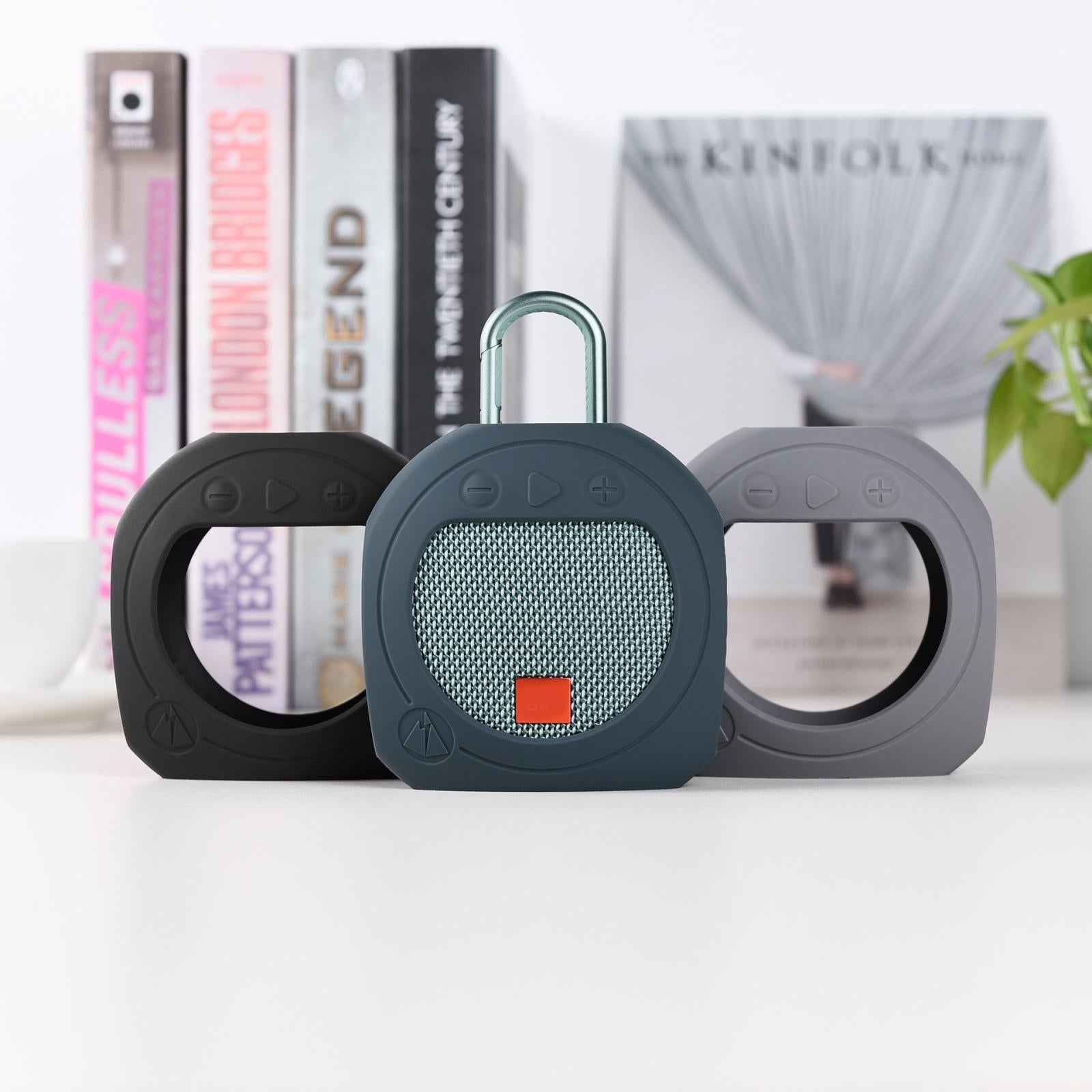 Protective Cover for Jbl Clip 3 Bluetooth Speaker - Anti-fall Silicone Storage - Dark Gray Blue