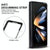 For Samsung Galaxy z Fold4 5G Foldable Phone Case with Double Buckle Card Slot - Rose Gold