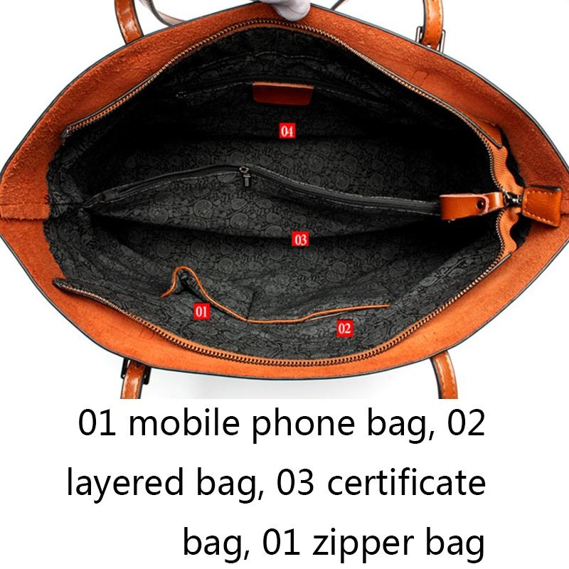 Stylish Shoulder Tote For Women - Charm Orange Horizontal Version