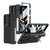 For Samsung Galaxy Z Fold4 5G Magnetic Leather Flip Case With Holder - Carbon Fiber