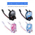 Full Dry Silicone Diving Mask for Adults - Double Tube - White/Pink