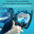 Full Dry Silicone Diving Mask for Adults - Double Tube - White/Pink