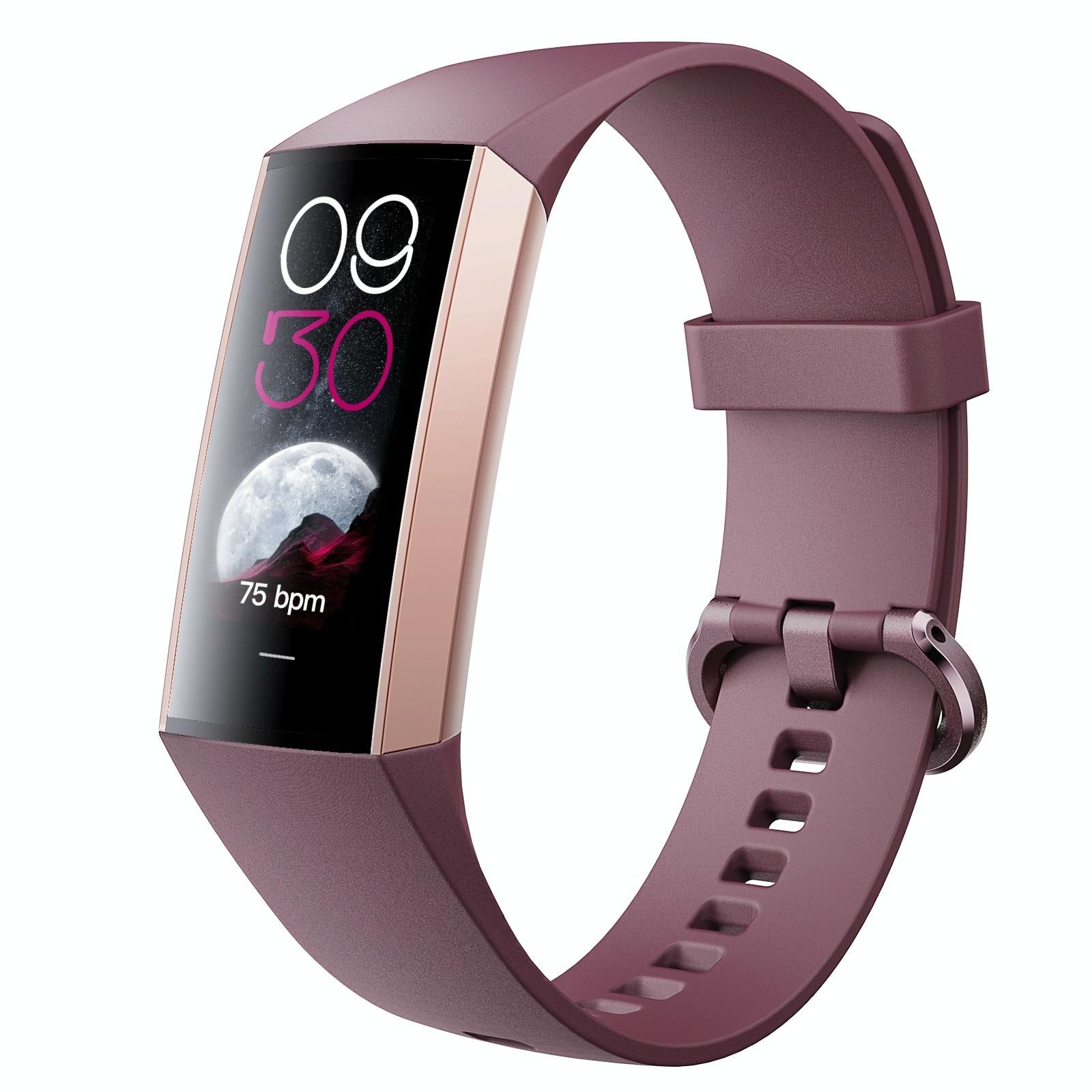 Waterproof C80 Fitness Tracker - Ip67 - Wine Red