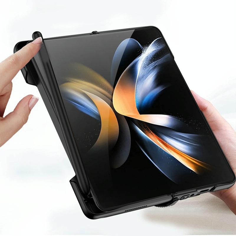 For Samsung Galaxy Z Fold4 5G Foldable Phone Case With Magnetic Closure And Pen Slot - Compact And Convenient - Green