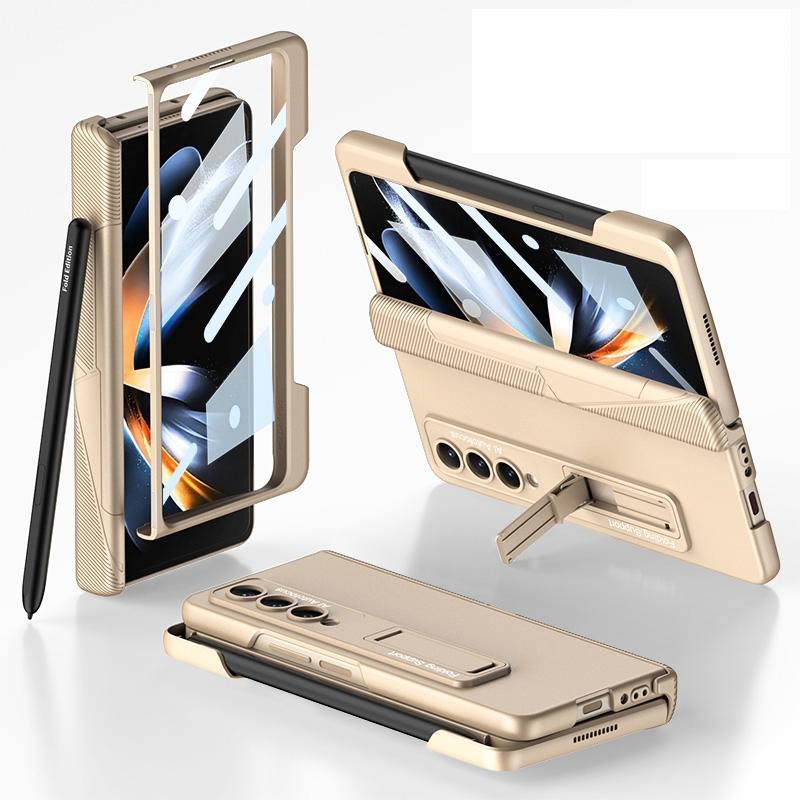 For Samsung Galaxy Z Fold4 5G Foldable Phone Case With Magnetic Closure And Pen Slot - Compact And Convenient - Green