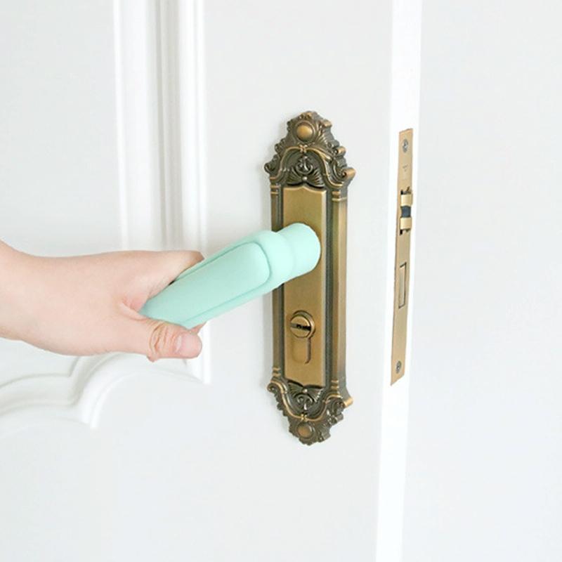 Childproof Silicone Door Handle Protector - Anti-collision Guard - Coffee