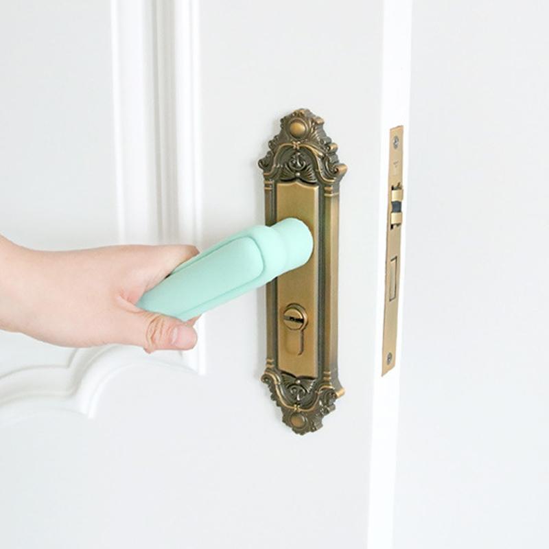 Childproof Silicone Door Handle Protector - Anti-collision Guard - Coffee