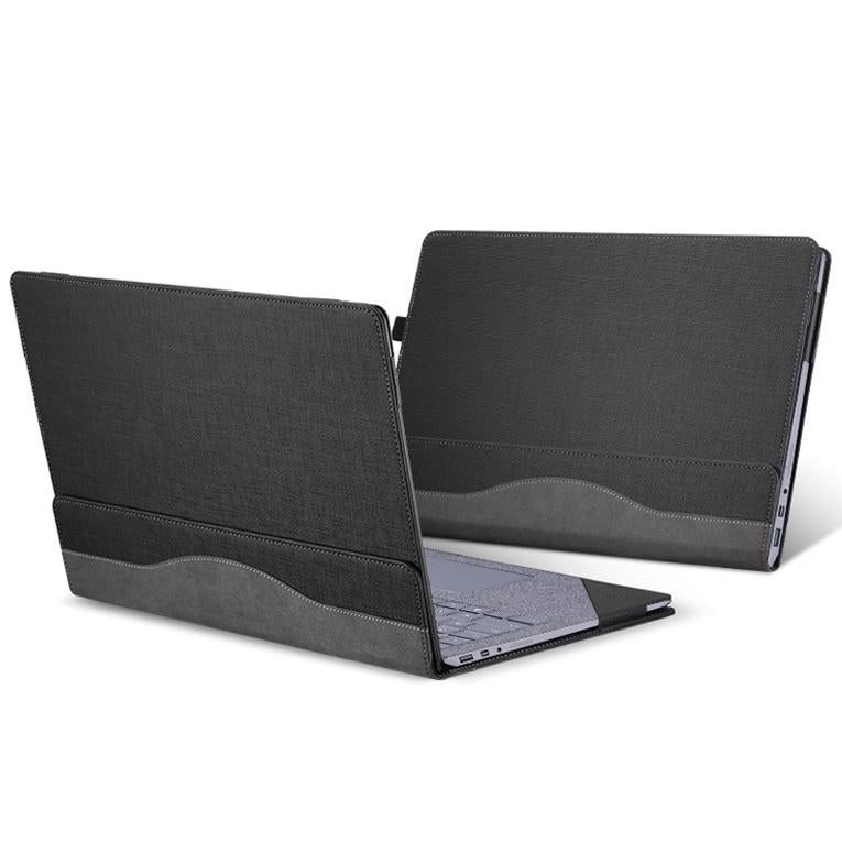 Versatile 13.5 Leather Laptop Sleeve for Microsoft Surface - Multi-functional - Gentleman Gray