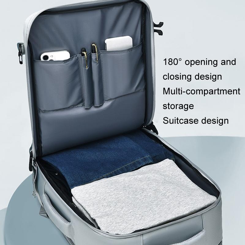 Large Capacity Simple Style Travel Backpack - Light Blue