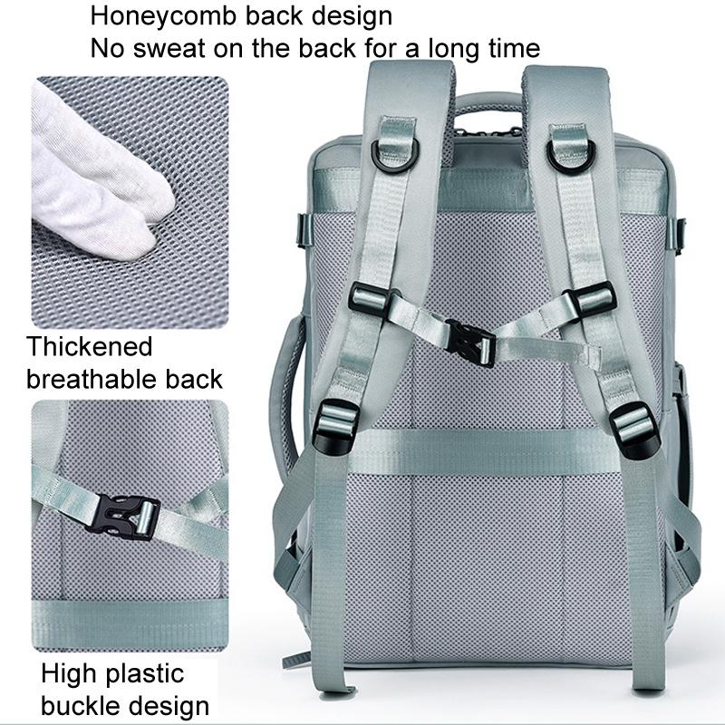 Large Capacity Simple Style Travel Backpack - Light Blue