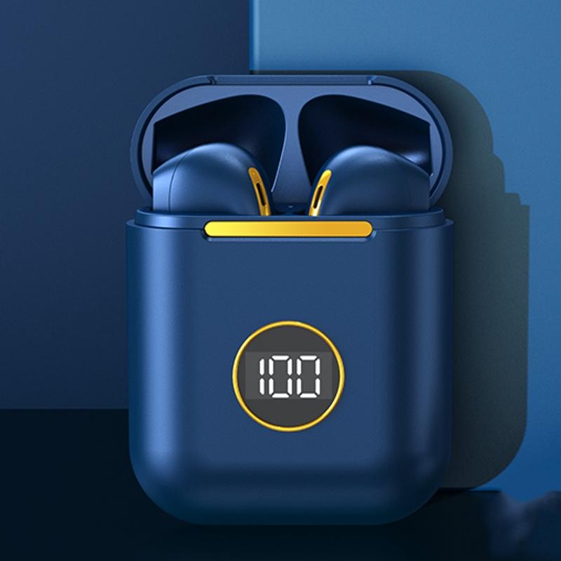 Wireless Sport Bluetooth Headphones with Led Display and Noise Reduction - Green