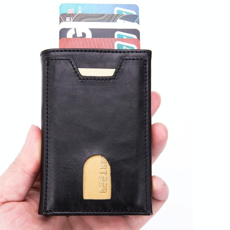 Rfid-Blocking Aluminum Card Holder - Secure & Compact - Tree Cedar Apricot