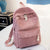 Girls' and Women Corduroy Backpack - School - Light Blue