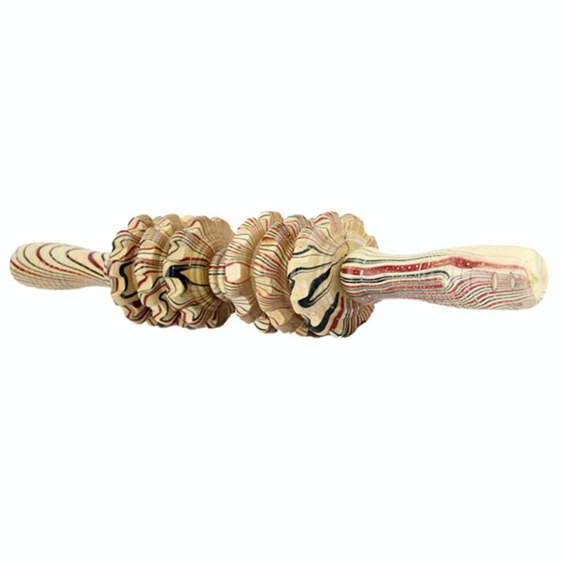 Wooden Abdominal &amp; Leg Roller Massager - 368 Massage Wheel