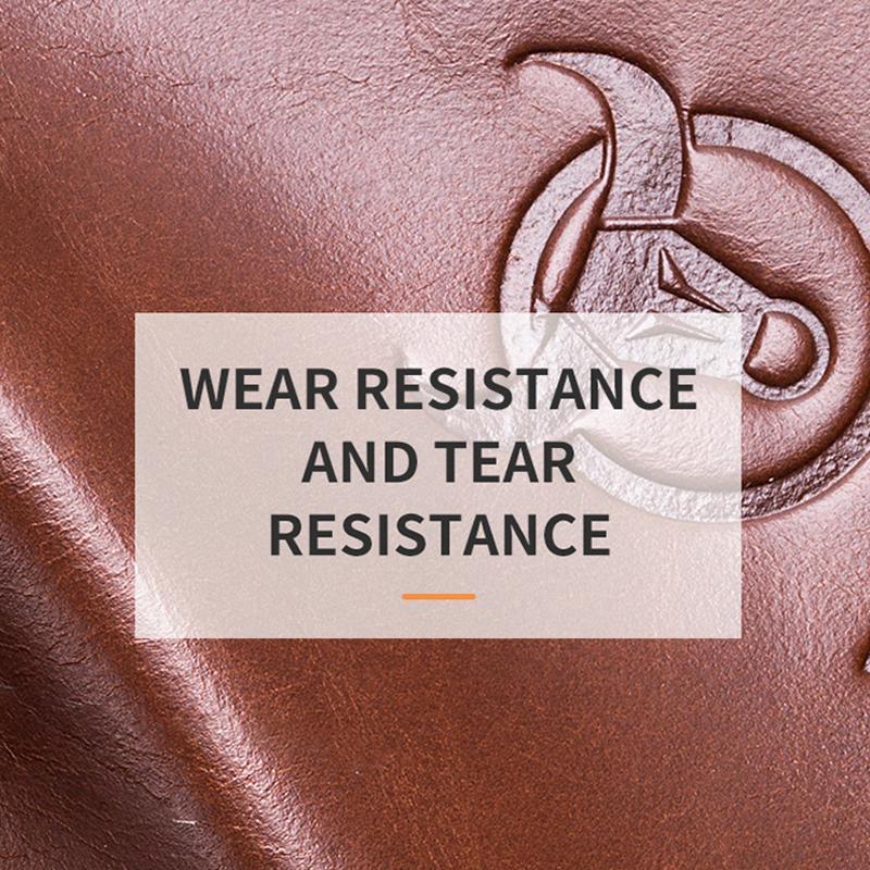 Large Capacity Retro Cowhide Briefcase - Black Metal