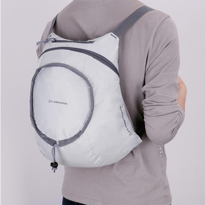 Waterproof Nylon Collapsible Backpack Lightweight Travel Bag For Women And Men - Blue