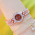 Sparkling Diamond Chain Watch for Women - Full of Elegance - Rose Coffee