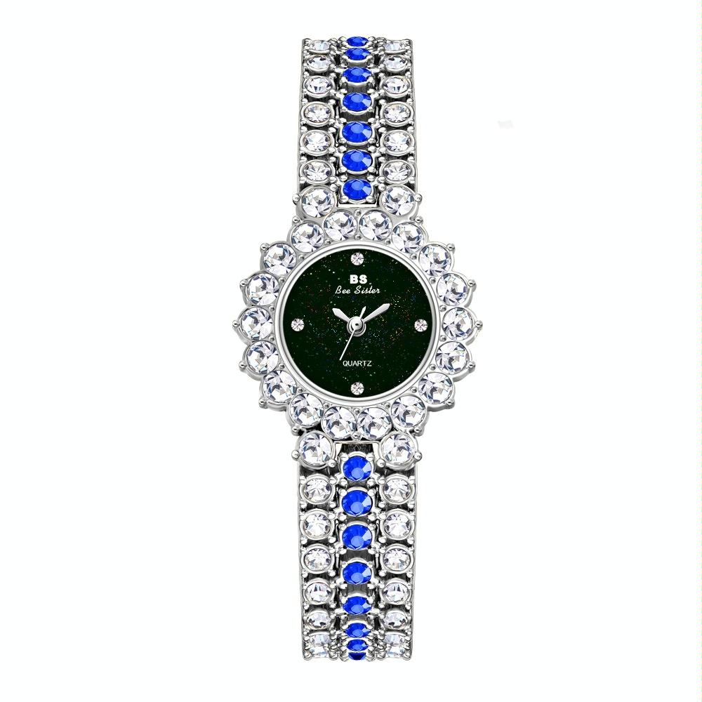 Sparkling Diamond Chain Watch for Women - Full of Elegance - Rose Coffee