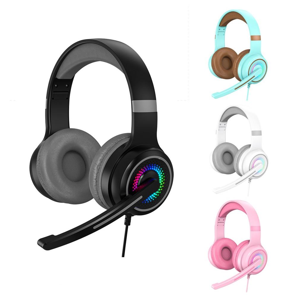 Led Bass Stereo Gaming Headset With Mic - Black