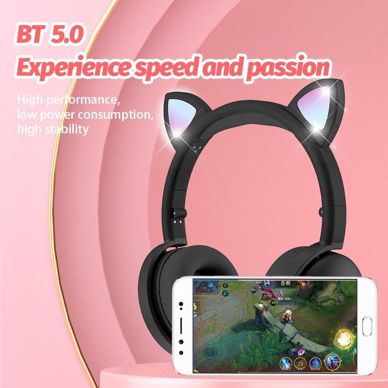7.1 Surround Sound Cat Ear Gaming Headset With Mic - Orange