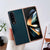 For Samsung Galaxy Z Fold4 5G Skyline Series Nano Electroplating Pu Case - Sky Blue