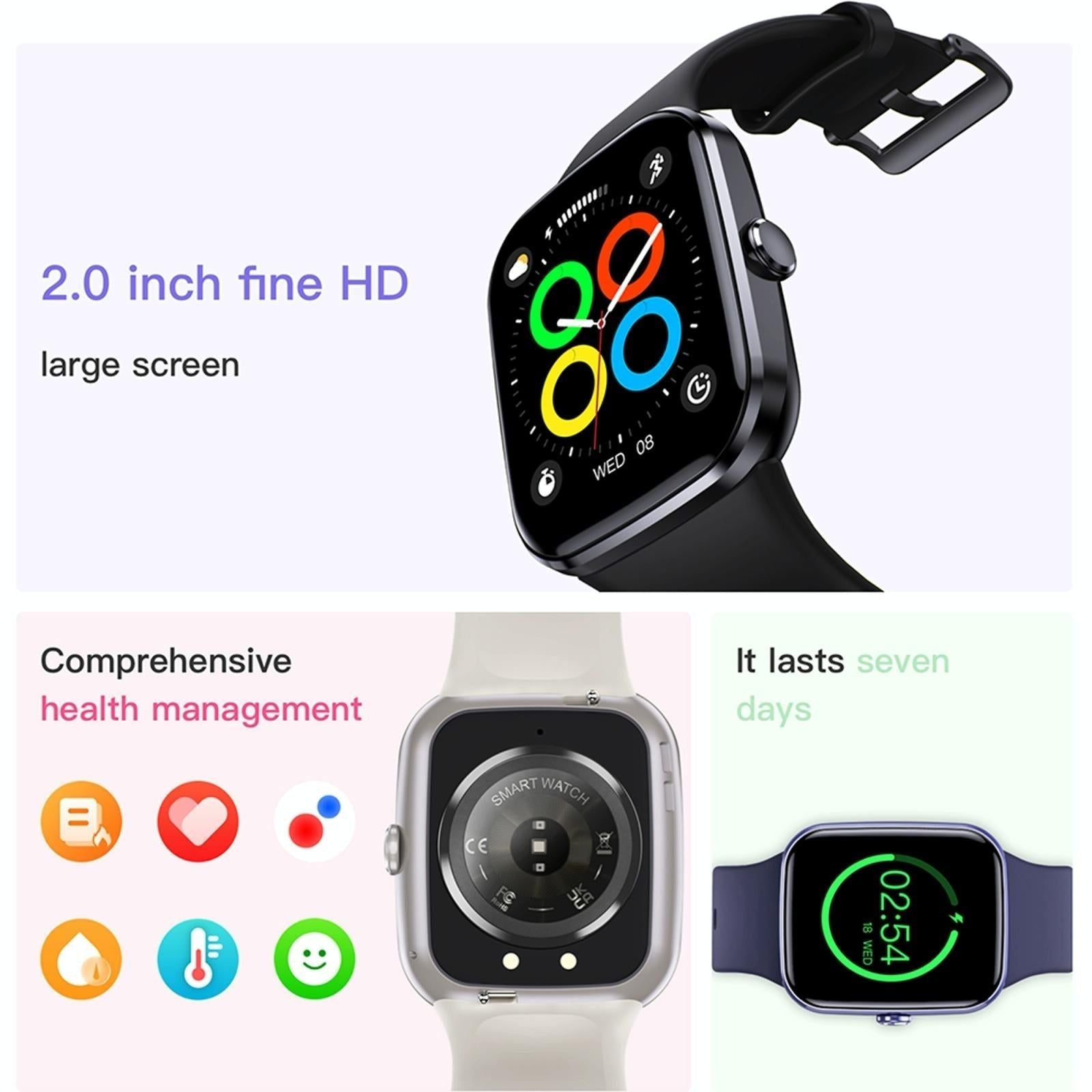 Ip67 Waterproof Smart Bracelet Bluetooth Call Fitness Tracker - Wine Red