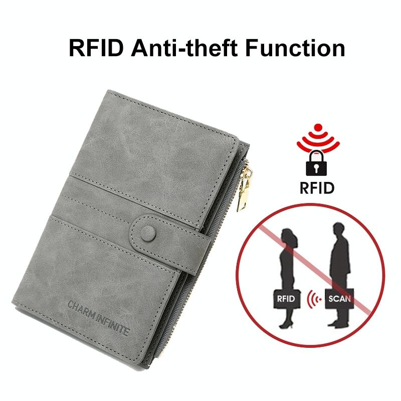 Rfid-protected Multi-card Travel Document Pouch - Coffee