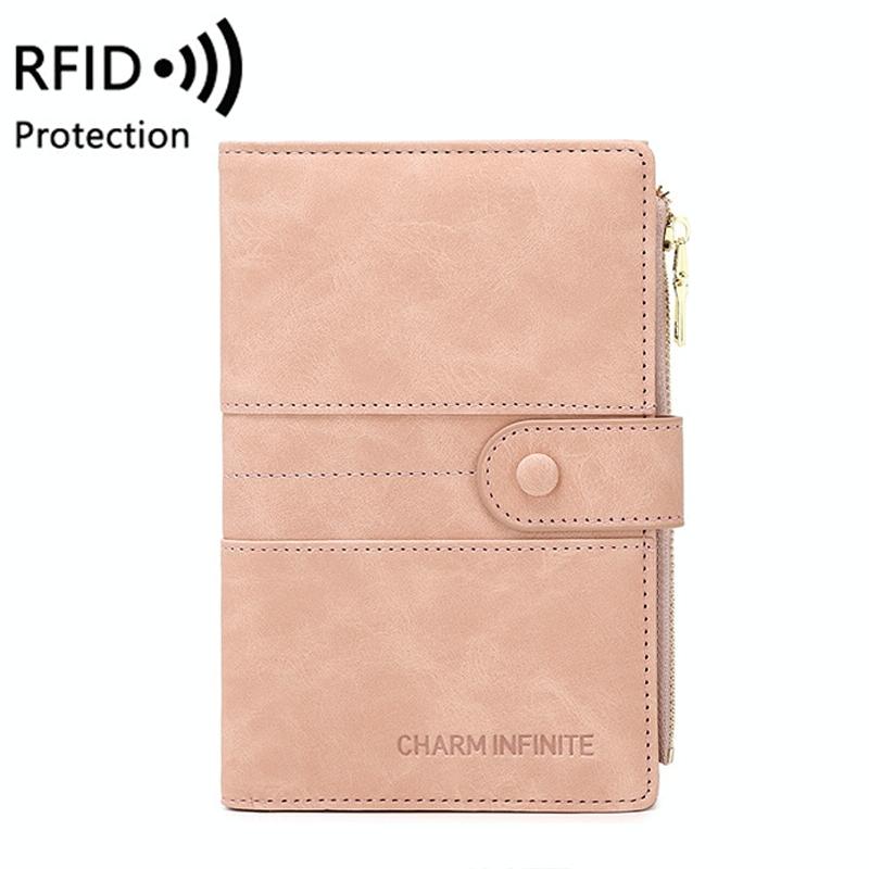 Rfid-protected Multi-card Travel Document Pouch - Coffee