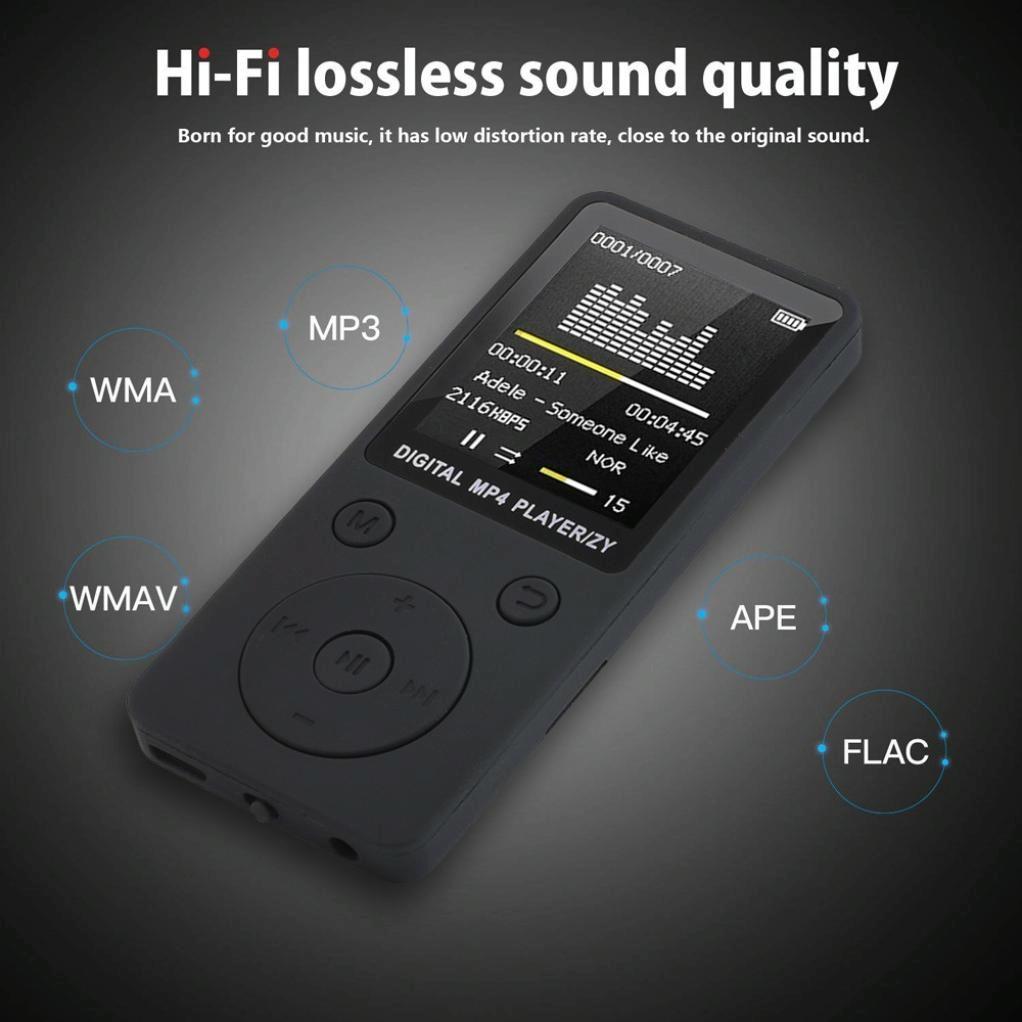 Portable Mp4 Music Player With Fm Radio & Recording Black - White No Memory