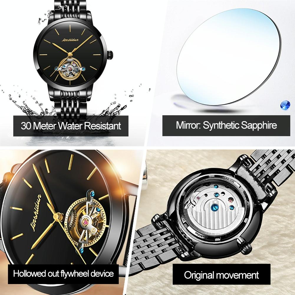 Waterproof Automatic Mechanical Watch For Women With Simple Hollow Design