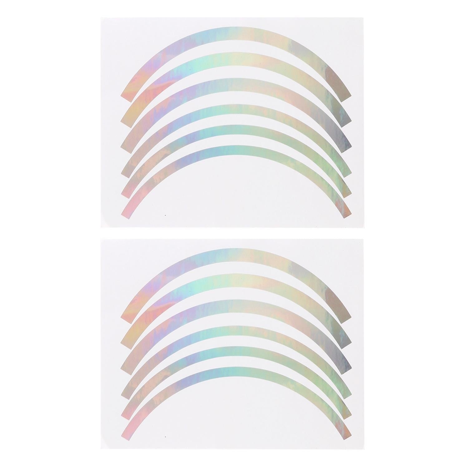 Blue Wheel Hub Sticker Set for Scooter / Bike / Electric Vehicle 2 Pcs - Blue