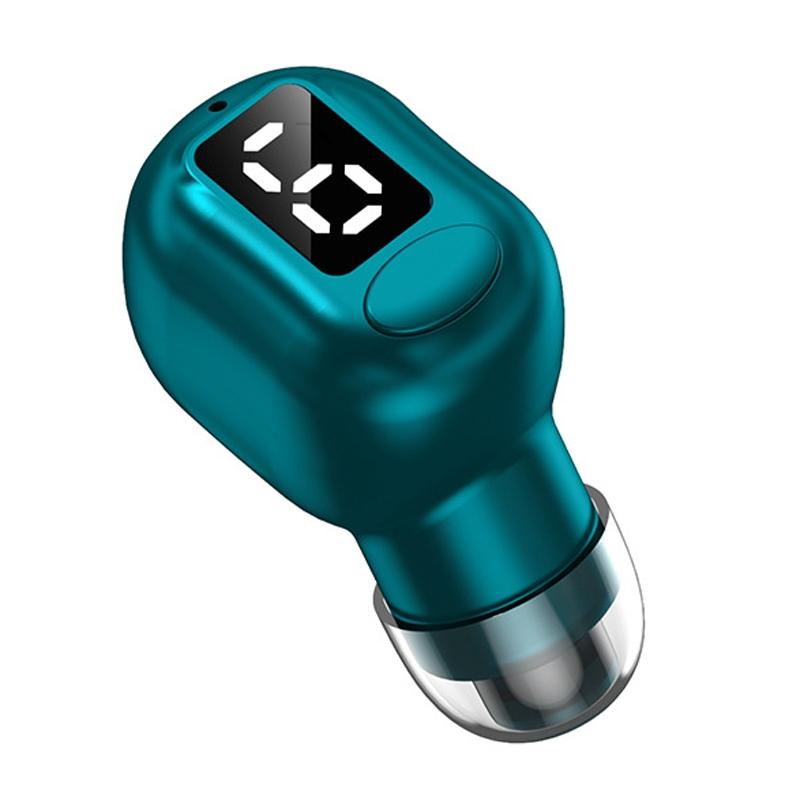 Mini Bluetooth Earphones with M5 Digital Display - Pink